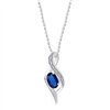 Collier saphir et diamant en or 9 carats