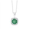 Collier émeraude et diamant en or 9 carats