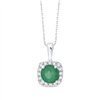 Collier émeraude et diamant en or 9 carats