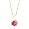 Collier rubis et diamant en or 9 carats