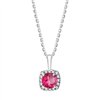 Collier rubis et diamant en or 9 carats