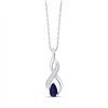 Collier saphir et diamant en or 9 carats