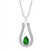 Collier émeraude et diamant en or 9 carats