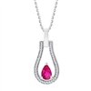 Collier rubis et diamant en or 9 carats