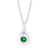 Collier émeraude et diamant en or 9 carats