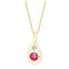 Collier rubis et diamant en or 9 carats