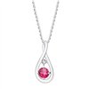 Collier rubis et diamant en or 9 carats