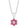 Collier rubis et diamant en or 9 carats