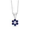 Collier saphir et diamant en or 9 carats