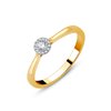 Illusion diamond solitaire in 750/000 gold