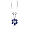 Collier saphir et diamant en or 9 carats