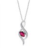 Collier rubis et diamant en or 9 carats
