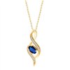 Collier saphir et diamant en or 9 carats
