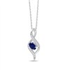 Collier saphir et diamant en or 9 carats