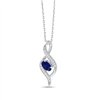 Collier saphir et diamant en or 9 carats
