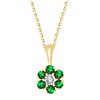 Collier émeraude et diamant en or 9 carats