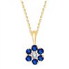 Collier saphir et diamant en or 9 carats