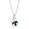 Collier émeraude et diamant en or 9 carats