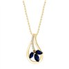 Collier saphir et diamant en or 9 carats