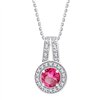 Collier rubis et diamant en or 9 carats