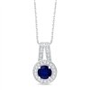 Collier saphir et diamant en or 9 carats