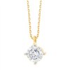 Collier serti clos diamant en or 9 carats
