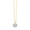 Collier serti clos diamant en or 9 carats