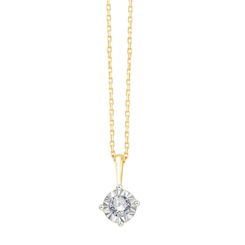 Collier diamant en or 9 carats