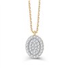 Collier serti clos diamant en or 9 carats