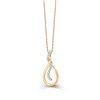 Collier toi et moi diamant en or 9 carats