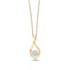 Collier serti clos diamant en or 9 carats