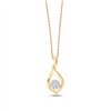 Collier serti clos diamant en or 9 carats