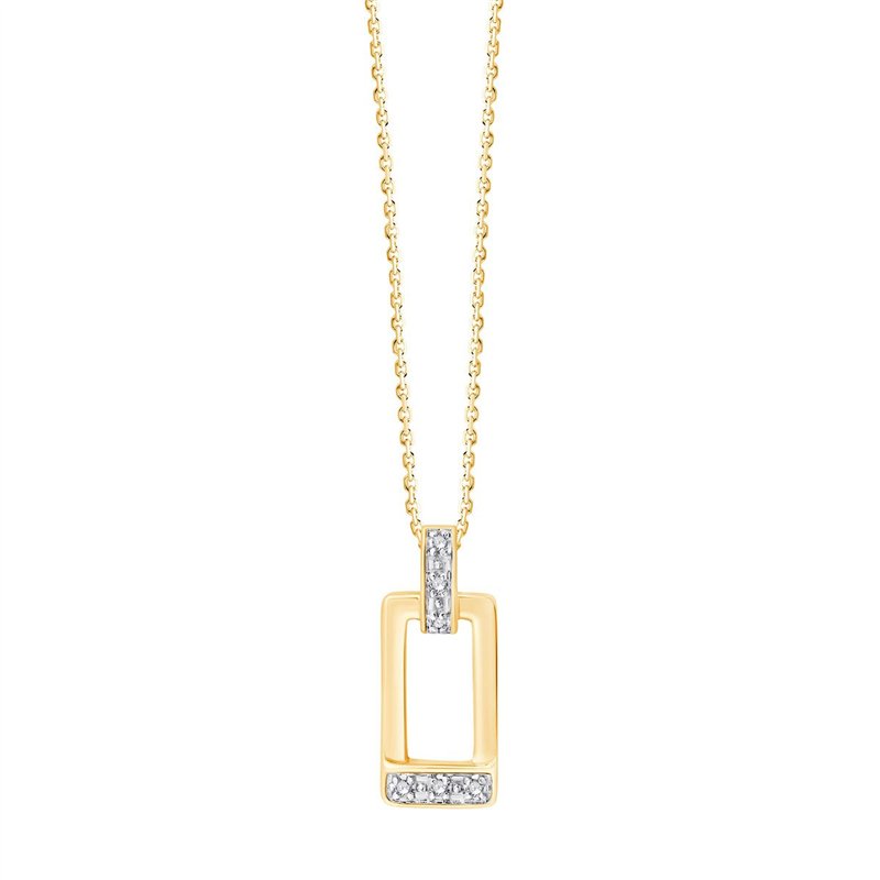 Collier serti clos diamant en or 9 carats
