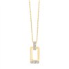 Collier serti clos diamant en or 9 carats