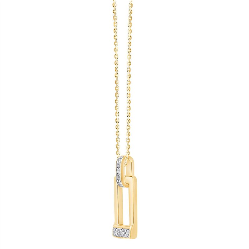 Collier serti clos diamant en or 9 carats