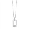 Collier serti clos diamant en or 9 carats