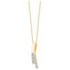 Collier toi et moi diamant en or 9 carats