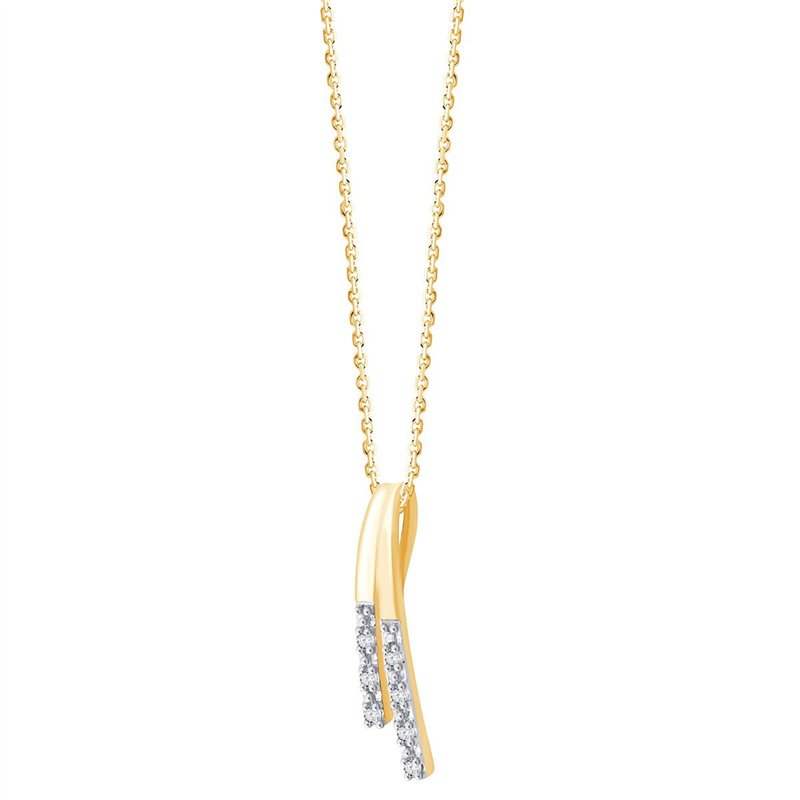 Collier toi et moi diamant en or 9 carats