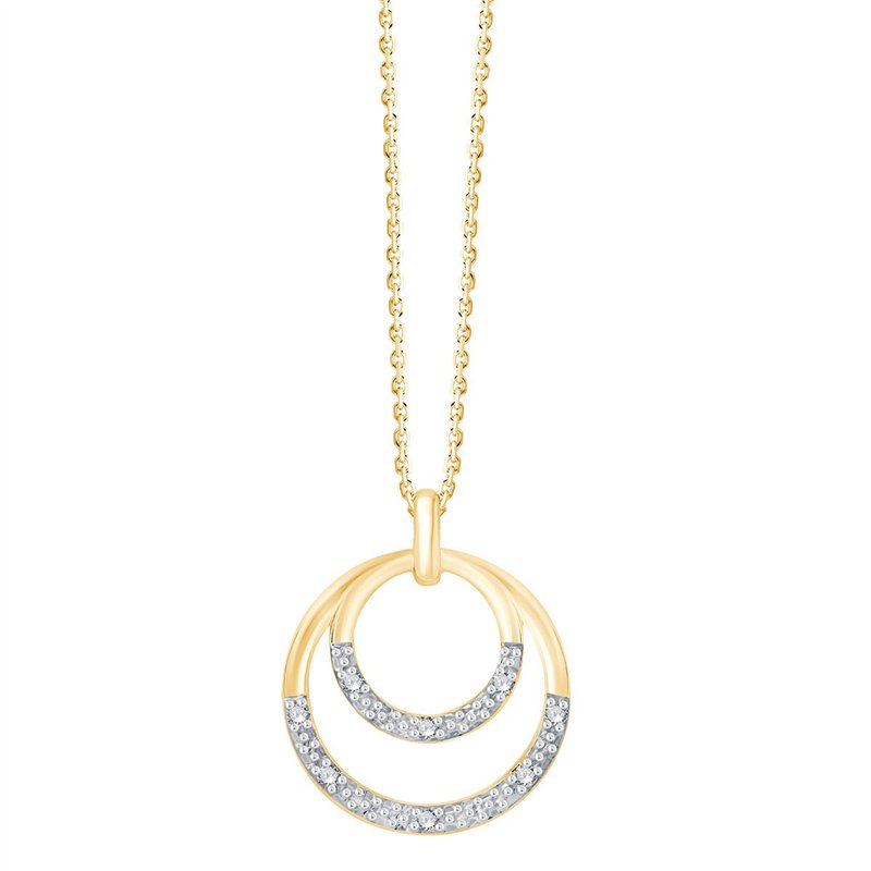 Collier toi et moi diamant en or 9 carats