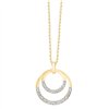 Collier toi et moi diamant en or 9 carats