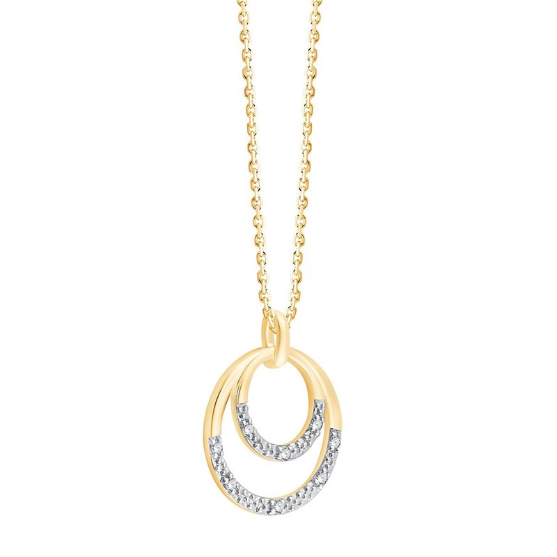 Collier toi et moi diamant en or 9 carats