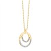 Collier toi et moi diamant en or 9 carats