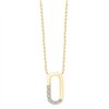 Collier serti clos diamant en or 9 carats