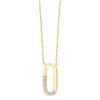 Collier serti clos diamant en or 9 carats