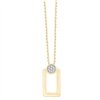 Collier serti clos diamant en or 9 carats