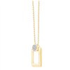 Collier serti clos diamant en or 9 carats