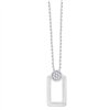 Collier serti clos diamant en or 9 carats