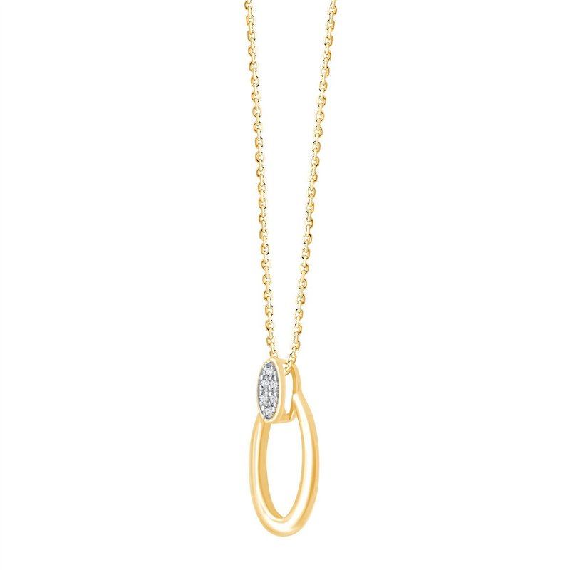 Collier serti clos diamant en or 9 carats