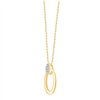 Collier serti clos diamant en or 9 carats