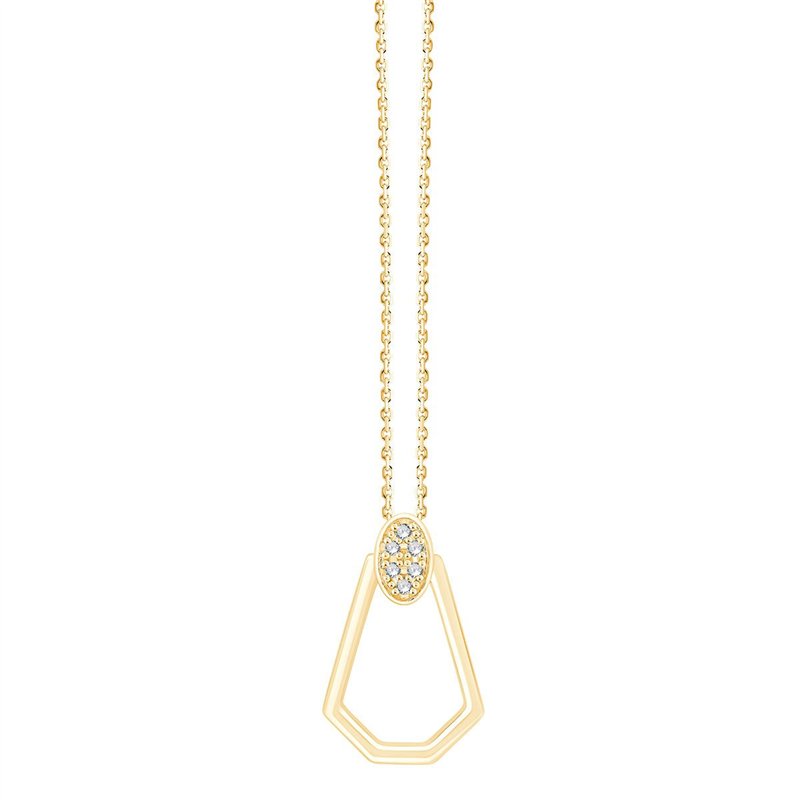 Collier serti clos diamant en or 9 carats